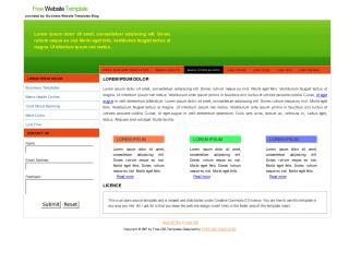 Two Column Business CSS Template 010