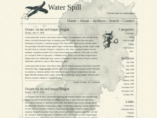 Water spill