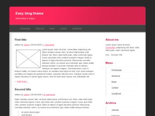 Easy blog theme