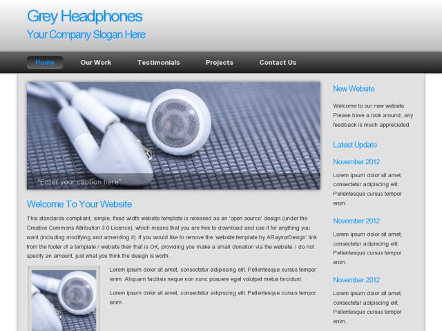 Grey Headphones