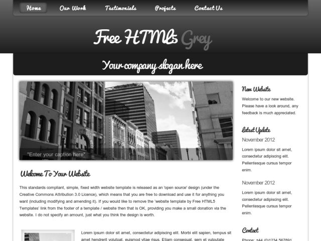 Free HTML5 Grey